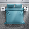 Charm & Co Dekbedovertrek Effen Denim Blue Charm & Co Dekbedovertrek Effen Denim Blue