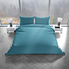 Charm & Co Dekbedovertrek Effen Denim Blue Charm & Co Dekbedovertrek Effen Denim Blue