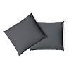 Charm & Co Kussensloop Set Antraciet - 2 stuks Charm & Co Kussensloop Set Antraciet - 2 stuks