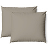 Charm & Co Kussensloop Set Taupe - 2 stuks Charm & Co Kussensloop Set Taupe - 2 stuks