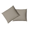 Charm & Co Kussensloop Set Taupe - 2 stuks Charm & Co Kussensloop Set Taupe - 2 stuks