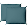 Charm & Co Kussensloop Set Blauw - 2 stuks Charm & Co Kussensloop Set Blauw - 2 stuks