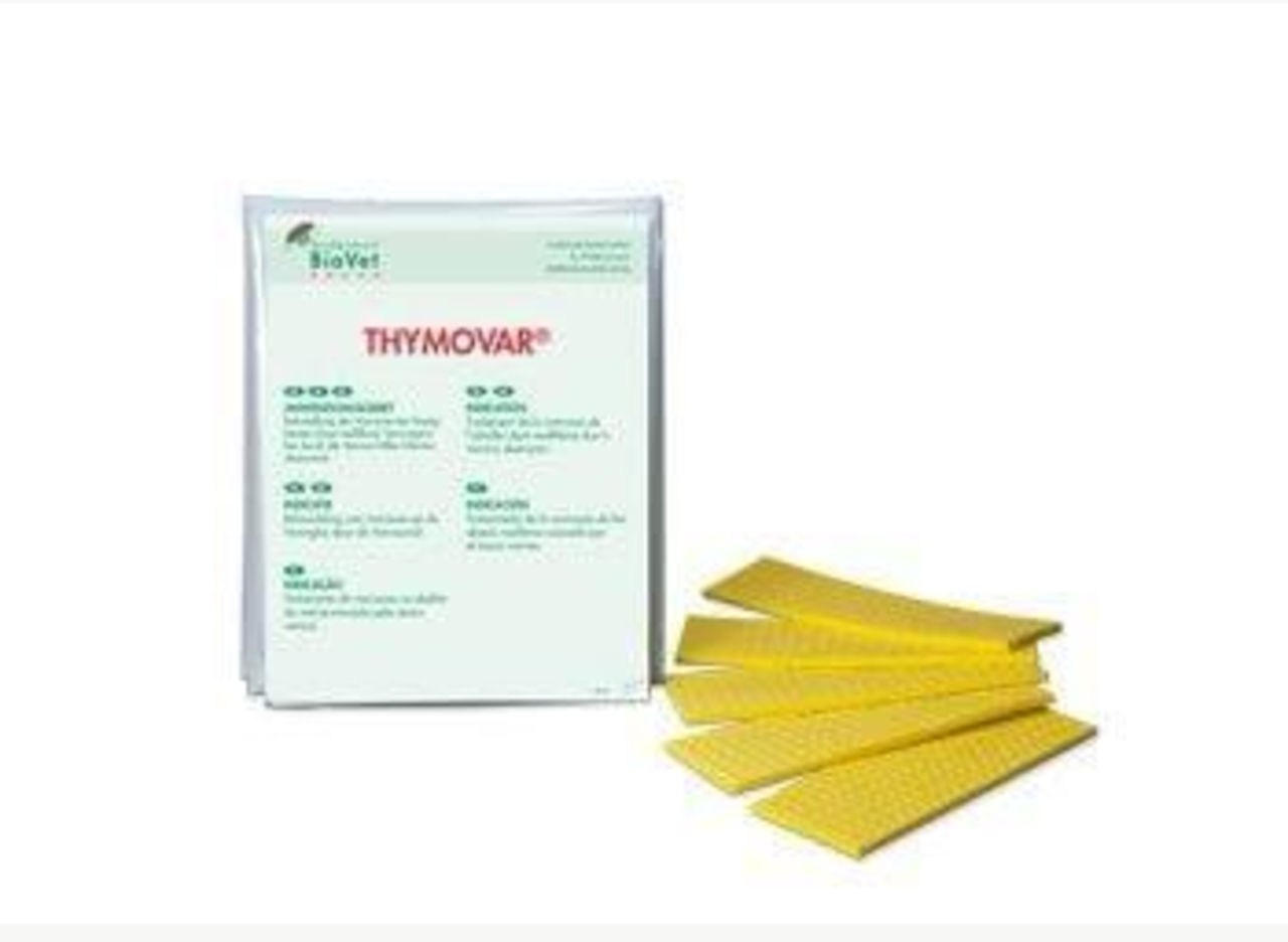 Andermatt Thymovar tegen varroa 2x5 strips t.h.t 09 2028 Andermatt Thymovar tegen varroa 2x5 strips t.h.t 09 2028