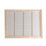 Koninginnenrooster metaal met houten rand