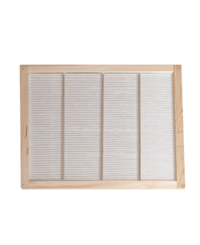 Koninginnenrooster metaal met houten rand