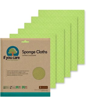 Composteerbare sponsdoekjes 5 stuks Composteerbare sponsdoekjes 5 stuks