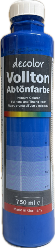 Kastverf blauw 750ml