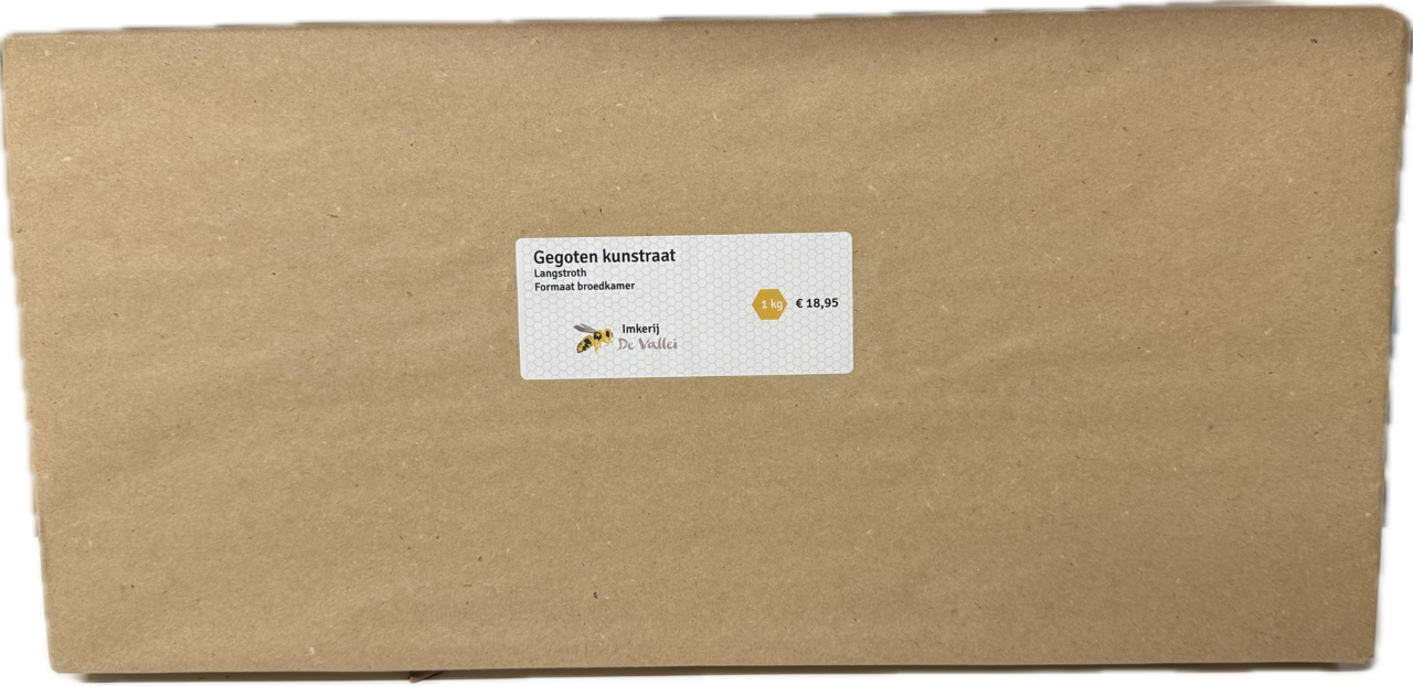 Gegoten kunstraat Langstroth broedkamer 1kg Gegoten kunstraat Langstroth broedkamer 1kg