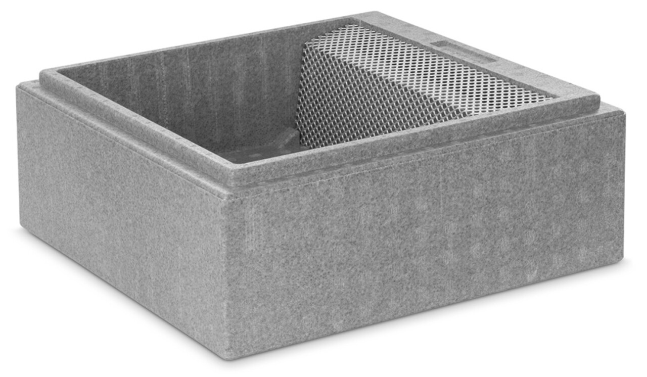 Miniplus voerbak grijs 2,5 liter Miniplus voerbak grijs 2,5 liter