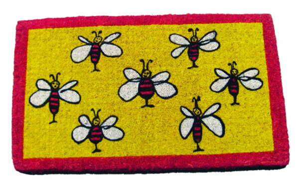Deurmat met bijen print