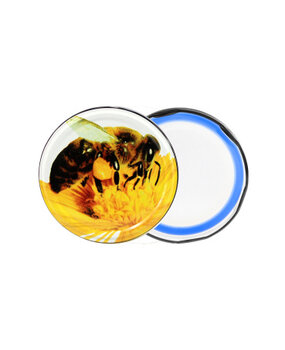 Deksel bij met bloem Deksel bij met bloem