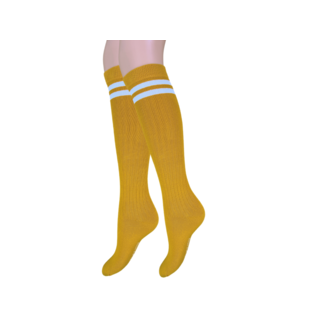 Kniekous Rib Strepen Oker