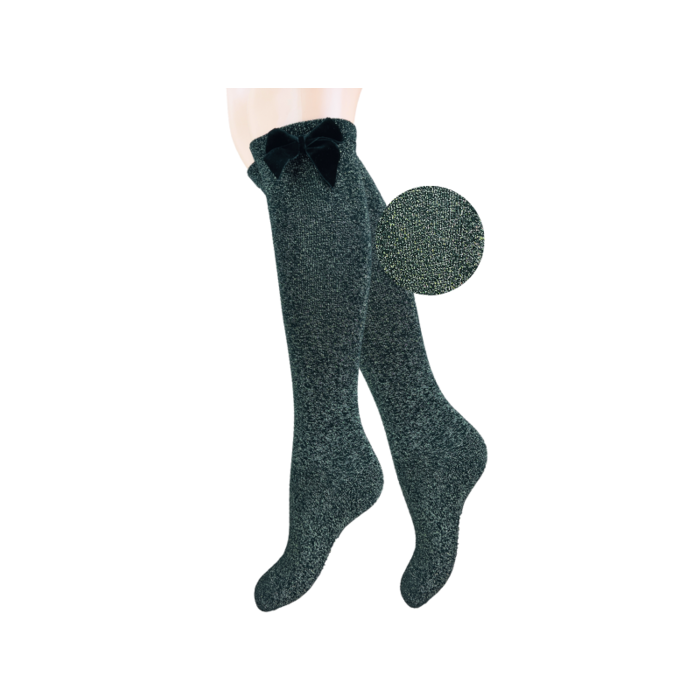 Meisjes Kniekous - Strikje - Gold/Glitter