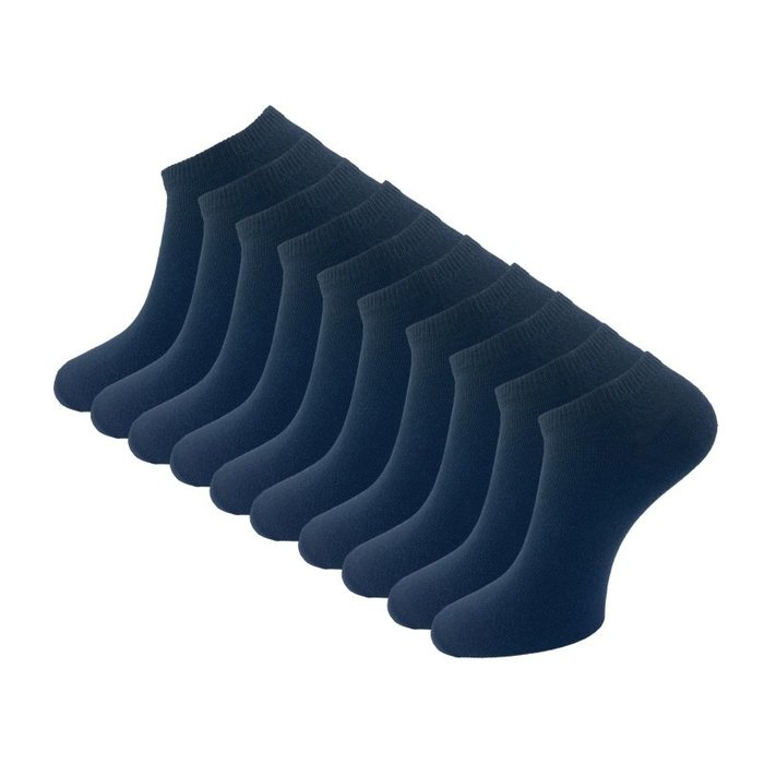 10 paar Heren sneakersokken - VANSENZO - Basic - Marine