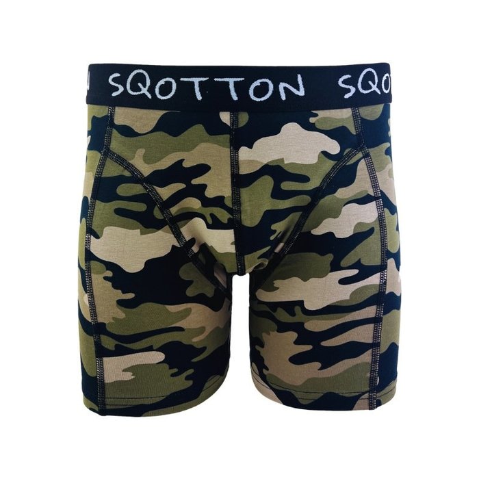Boxershort - SQOTTON® - Camouflage - Groen