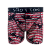 Boxershort - SQOTTON® - Jungle - Rood/Wit