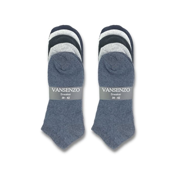 10 paar Dames sneakersokken - VANSENZO® - Basic - Multicolor