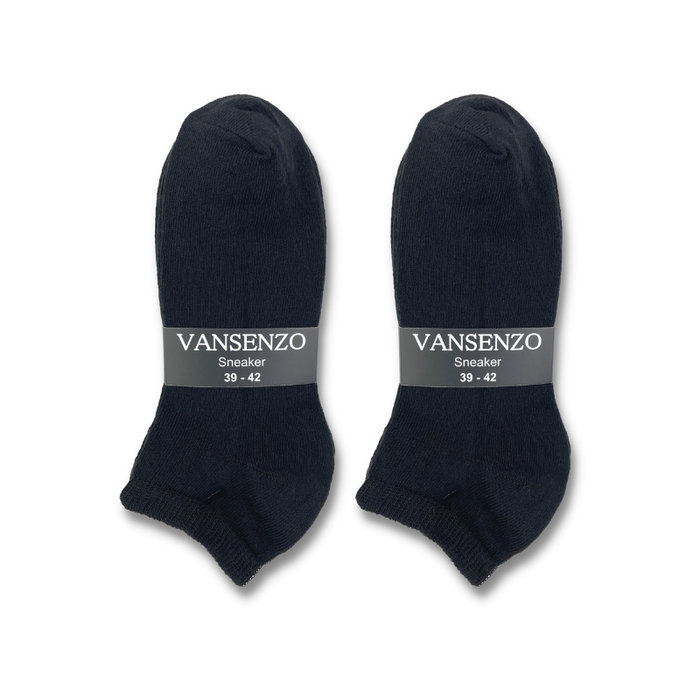 10 paar Dames sneakersokken - VANSENZO® - Basic - Zwart