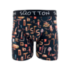 Boxershort - SQOTTON® - Robots - Zwart