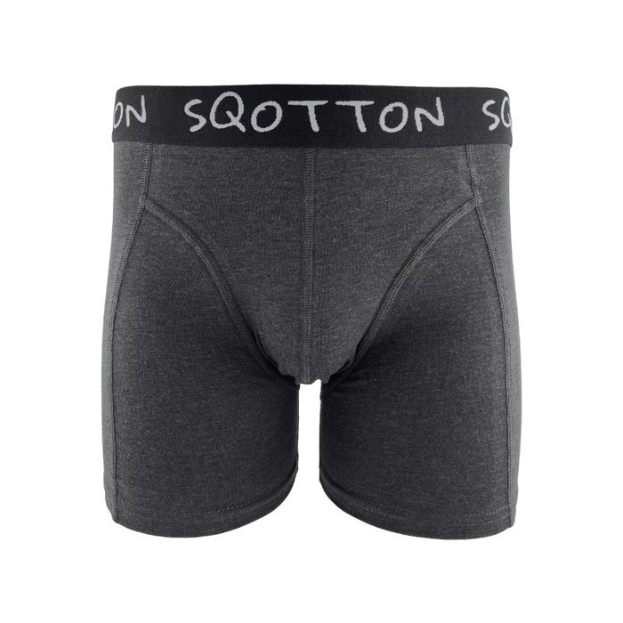 Boxershort - SQOTTON® - Basic - Antraciet