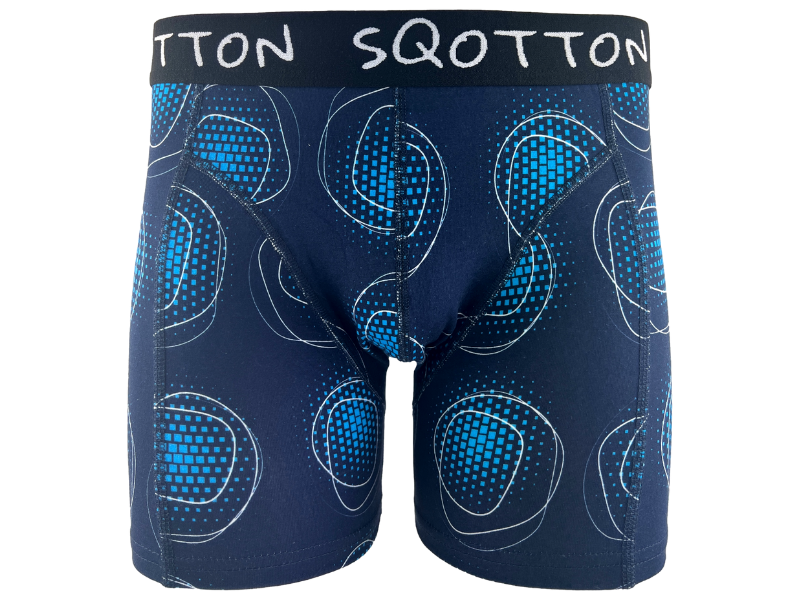 Boxershort - SQOTTON® - Scribble - Blauw