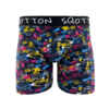 Boxershort - SQOTTON® - Graffiti - Marineblauw