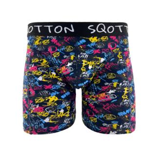 Boxershort Graffiti Marineblauw