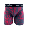 Boxershort - SQOTTON® - Golvend - Antraciet/Rood