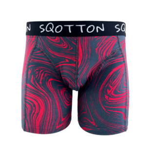 Boxershort Golvend  Antraciet/Rood