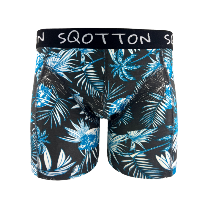 Boxershort - SQOTTON® - Jungle - Antraciet