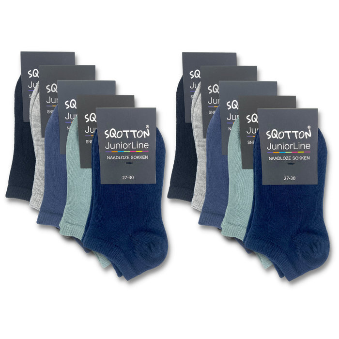 10 paar Kids Sneakersokken - SQOTTON® - Multicolor