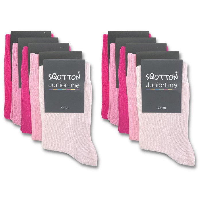 10 paar Meisjessokken Roze