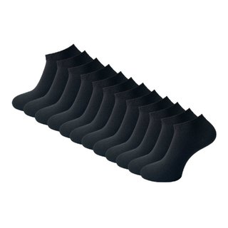 12 paar Sneakersokken Naadloos Zwart
