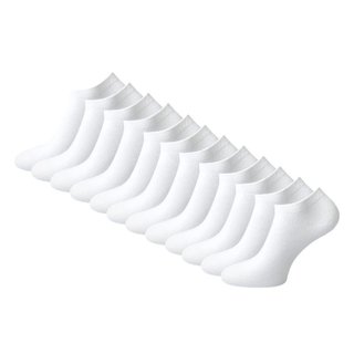 12 paar Sneakersokken Naadloos Wit