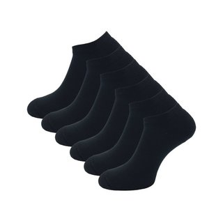 6 paar Badstof sneakersokken Zwart