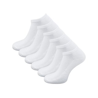 6 paar Badstof sneakersokken Wit