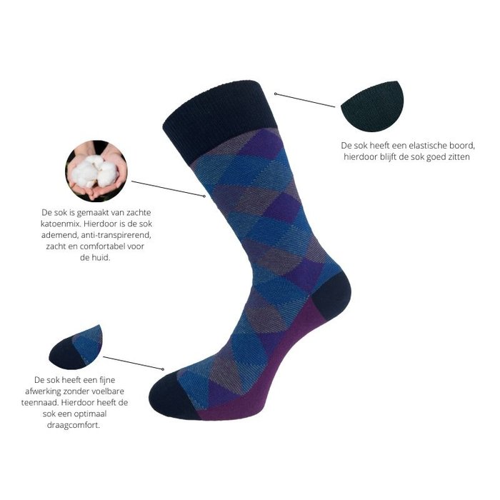 Naadloze sokken - Ruit