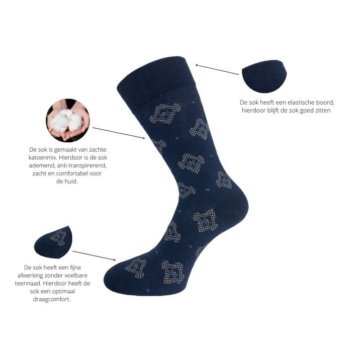 Naadloze sokken - Ruit/Rond