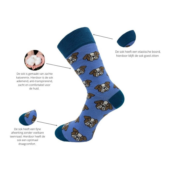 4 paar Naadloze sokken Funky Animals