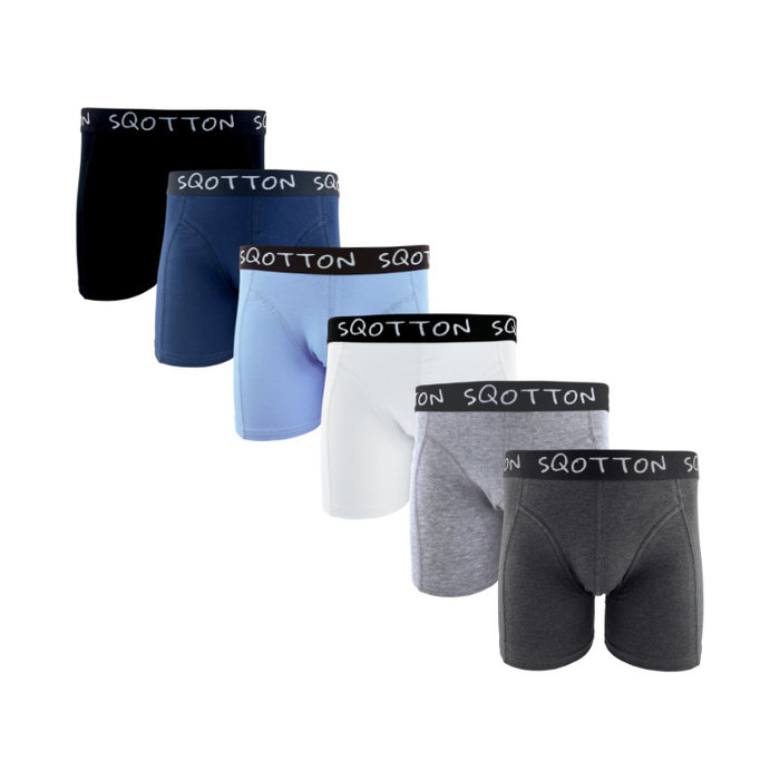 Herenboxershorts  SQOTTON®  6 stuks Basic/Classic
