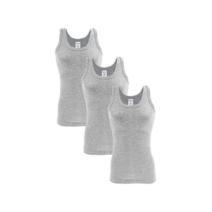 3 stuks Onderhemd 100% Katoen Grijs