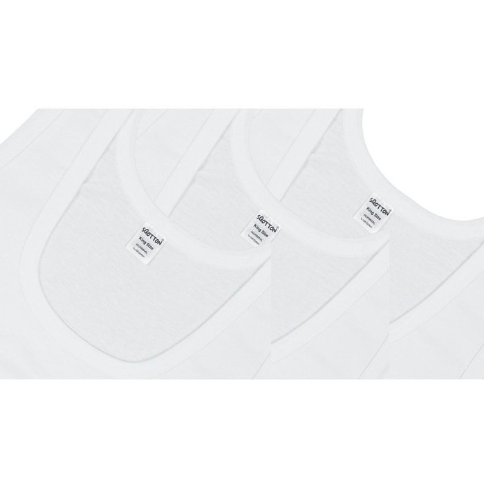 9 stuks Onderhemd King size 4XL/5XL 100% Katoen Wit