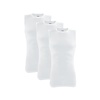3 stuks A-shirt O-neck mouwloos Wit