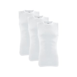 3 stuks A-shirt O-neck mouwloos Wit