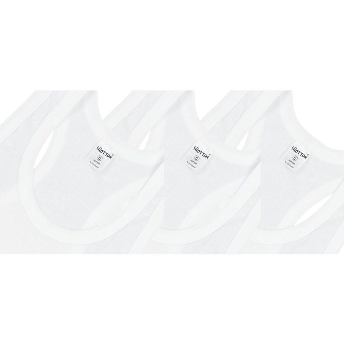 9 stuks Halterhemd 100% Katoen Wit