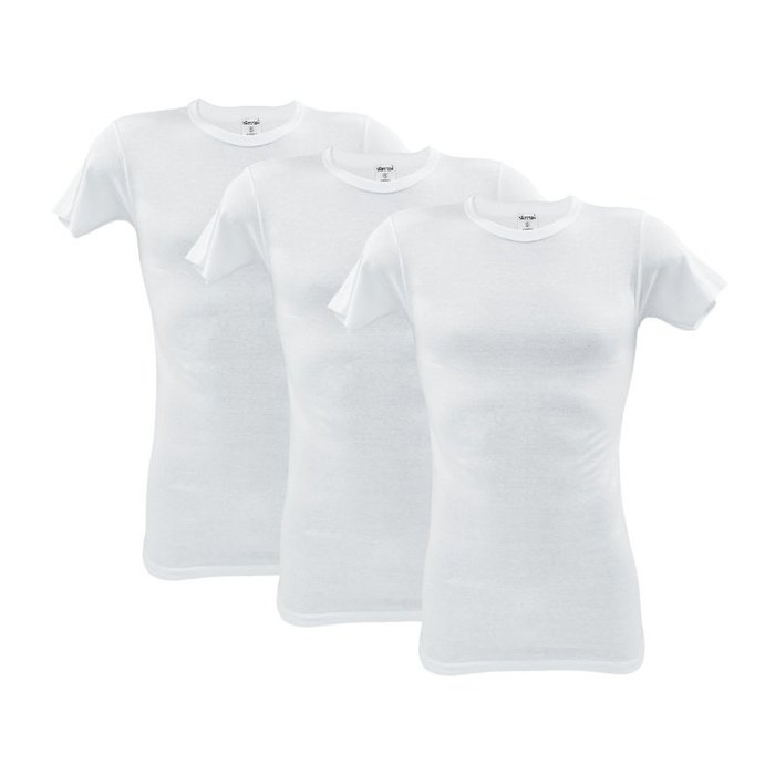 3 stuks O-neck T-shirt 100% Katoen Wit