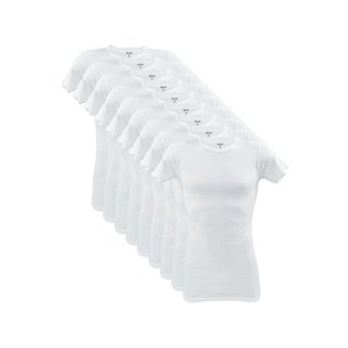 9 stuks O-neck T-shirt Wit