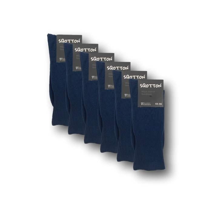 6 paar Diabetes sokken Naadloos Marineblauw