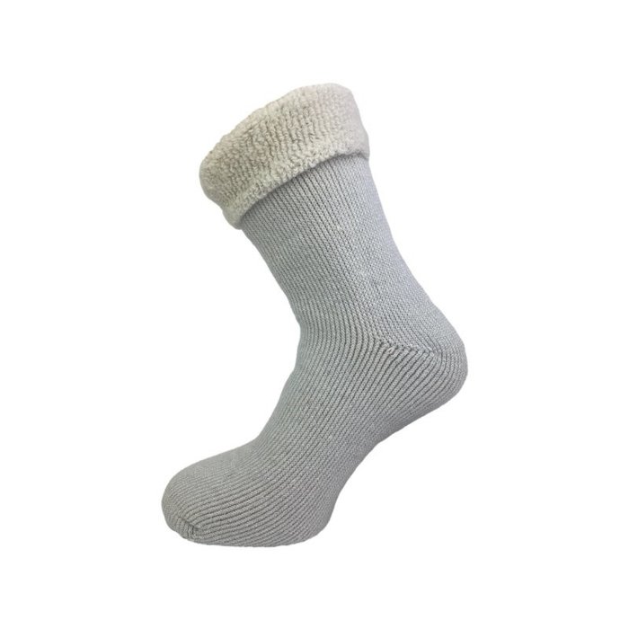 2 paar Merinowollen Huissokken Sloffen Roze Blauw