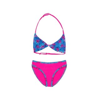 Meisjes Bikini Palmblad Roze/Blauw